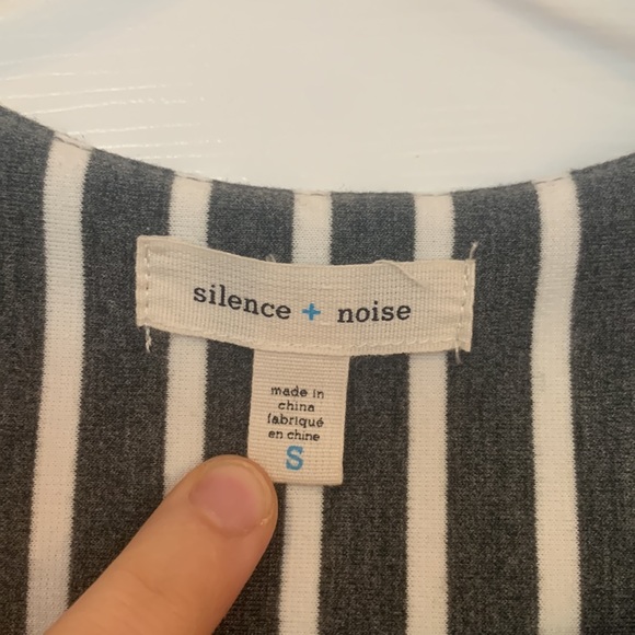 Silence + Noise Grey and White Striped Dress - Picture 3 of 4